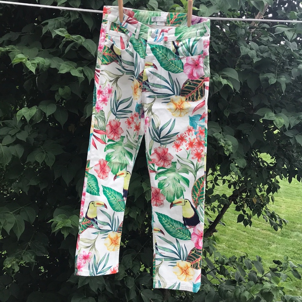 Zara TRF Tropical Hi Rise Mom fit ankle jeans 🌺🌴 - Picture 2 of 14